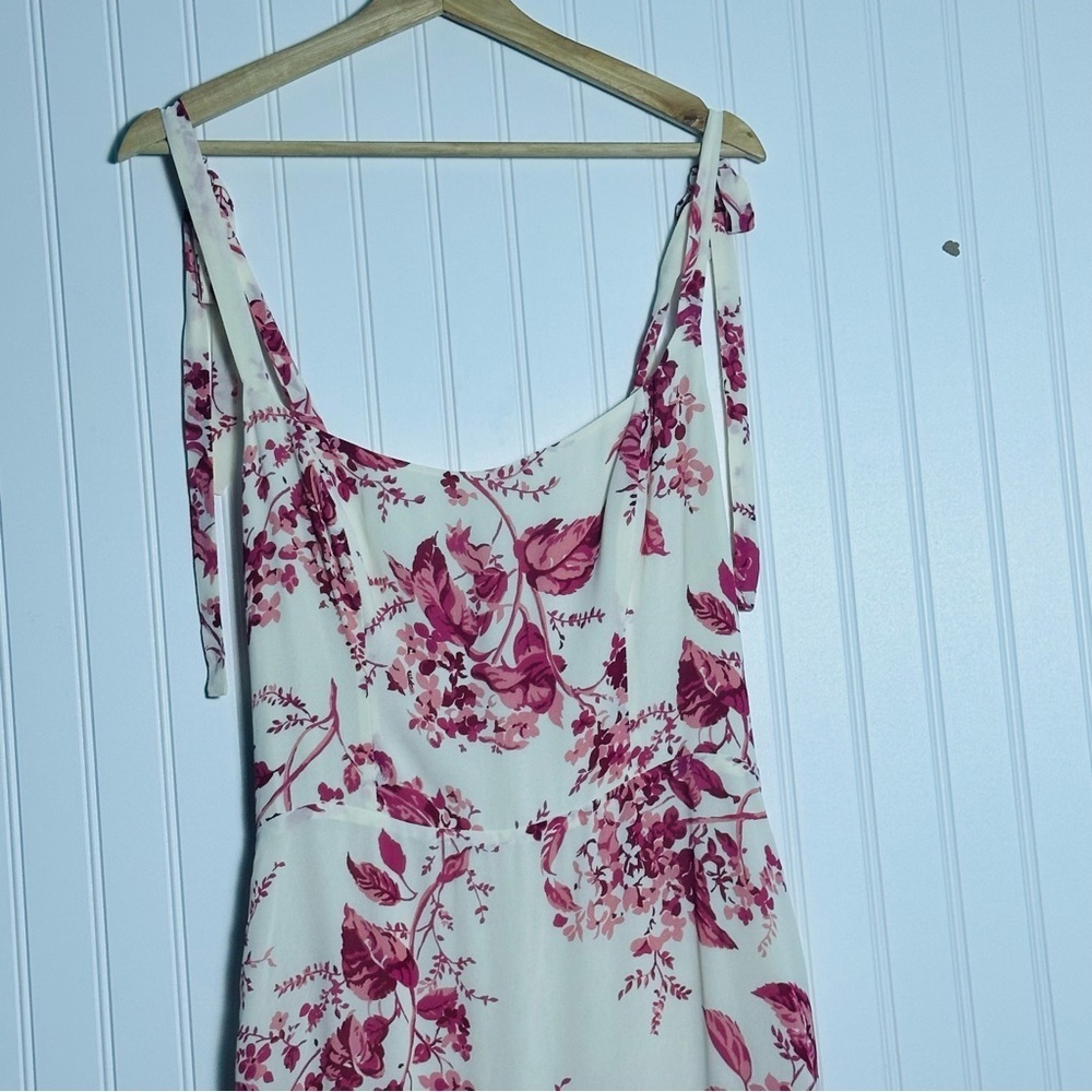 NWT Reformation Besse Midi Floral Dress Sz 8 Paris Pink Floral Wedding Feminine - Picture 15 of 16
